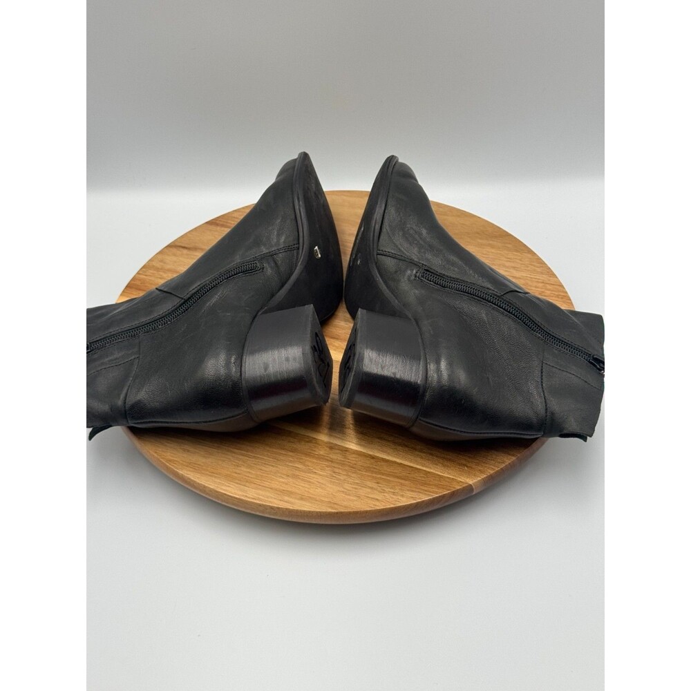 PAUL GREEN Nelly Black Leather Ankle Boots Block Heel Womens Size UK 5.5 /US 8 - Picture 7 of 14